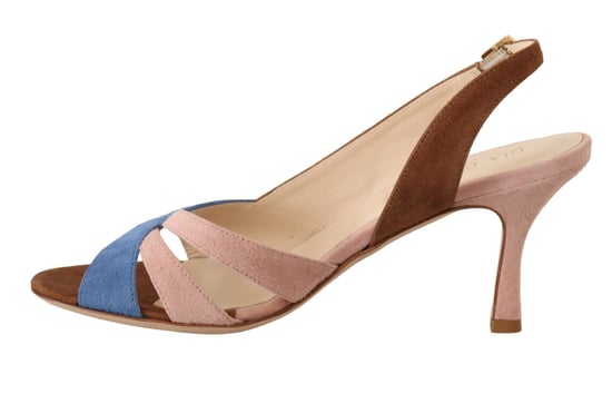 GIA COUTURE Damen Mehrfarbige Wildleder Slingback Absatzsandalen Schuhe - Image 2
