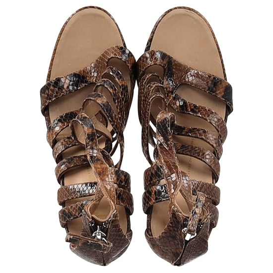 Giuseppe Zanotti Riemchensandalen aus braunem Python-prämiertem Leder - Image 6