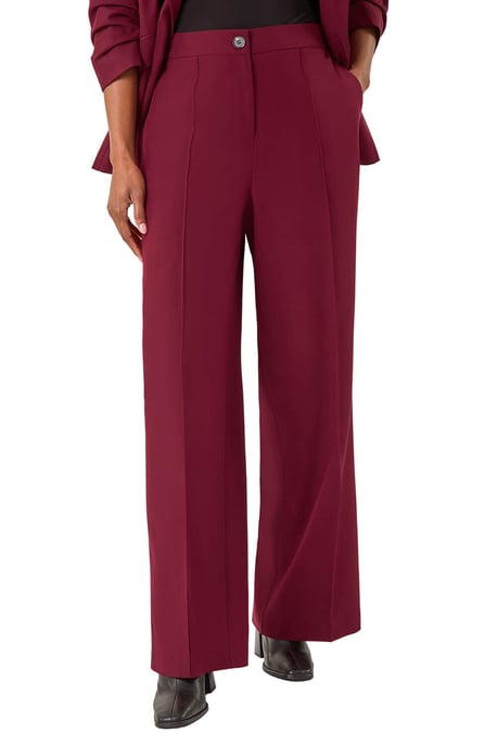 Wide Leg Relaxed Fit Trousers - Image 1