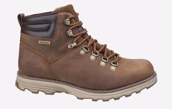 Caterpillar Herren Sire wasserdichte Arbeitsstiefel aus braunem Zuckerleder - Image 1