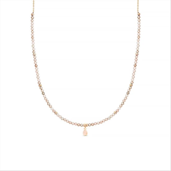 Luxenter athat necklace in metal alloy and champagne zirconia 18K gold plated finish