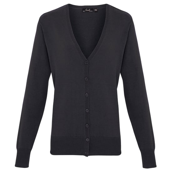 Premier - Strickjacke V-Ausschnitt für Damen (Holzkohle) - Image 1