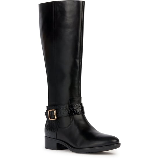 Geox D Felicity Leder Women's Schwarz Stiefel - Image 1
