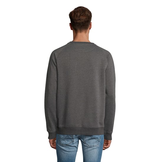 SOLS Unisex Erwachsene Space Organic Raglan Sweatshirt (Charcoal Marl) - Image 6