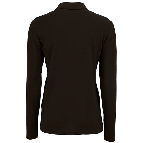 SOLS Womens/Ladies Perfect Langarm-Piqué-Poloshirt (Schwarz) - Image 2
