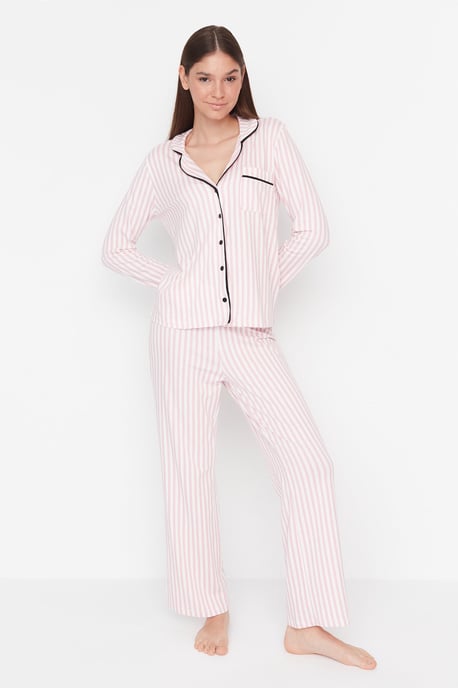 Trendyol Femmes  Col de chemise Pyjama Ensemble 2 pieces - Image 1