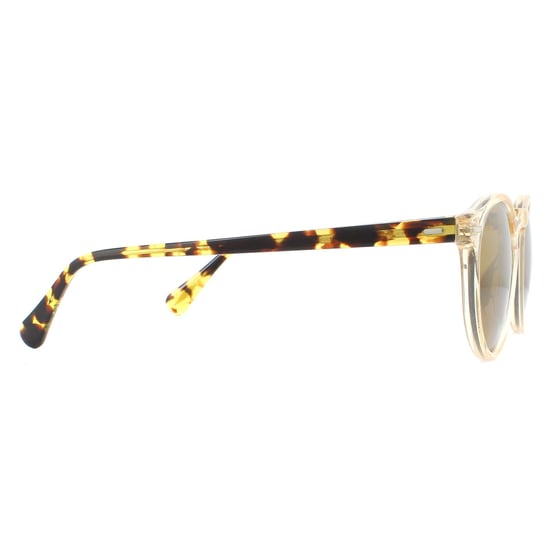 Oliver Peoples Runde Herren Sonnenbrille in Buff und Dunkel Schildpatt mit Goldspiegelglas - Image 4