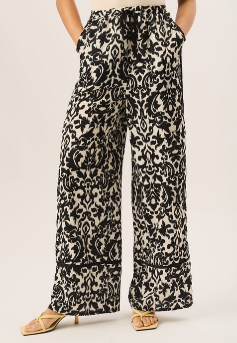Hose mit weitem Bein und Ikat-Druck - Image 1