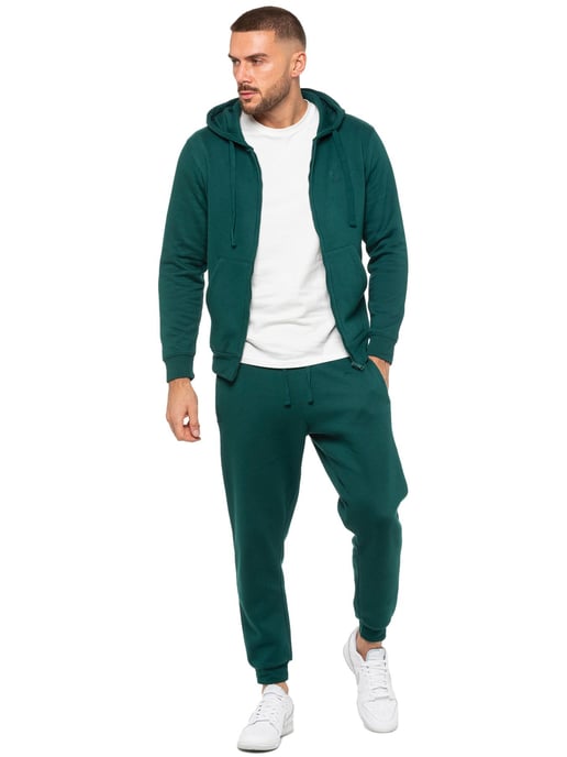 Enzo | Herren Zip Hoodie Trainingsanzug Set - Grün - Image 1