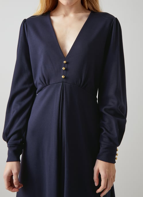 LK Bennett Jenny Petite Dresses, Navy