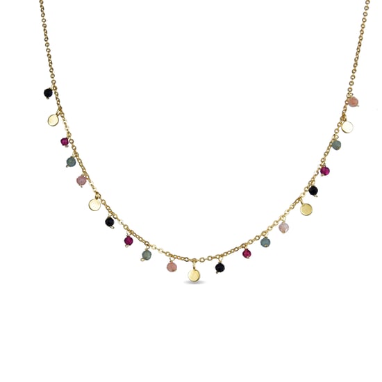Luxenter natsad necklace made of 925 sterling silver and 18K gold plated multicoloured crystal