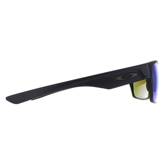 Oakley Rectangle Mens Matte Black Prizm Sapphire Polarized  TwoFace