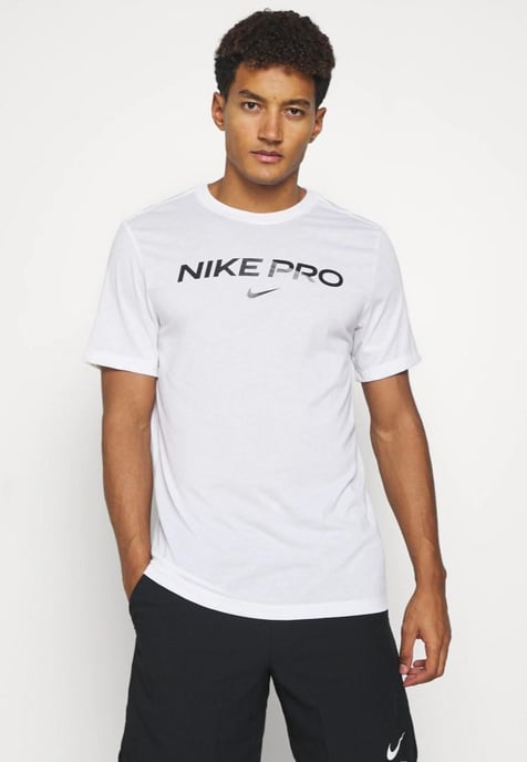 Nike Pro Dri Fit Herren-T-Shirt in Weiß - Image 1