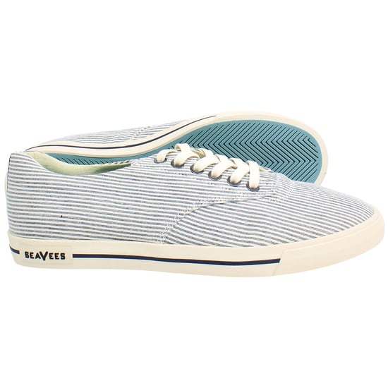 Seavees Hermosa Seersucker Herren Blau Plimsolls - Image 4