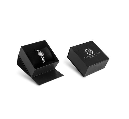 Philipp Plein Die Hexagon Groumette Damen Silberuhr PWWBA0123 - Image 4
