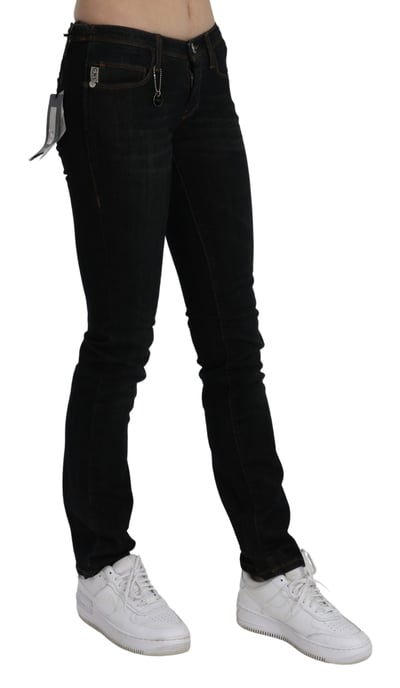 Costume National Jean skinny noir taille moyenne en coton Denim pour femme - Image 2