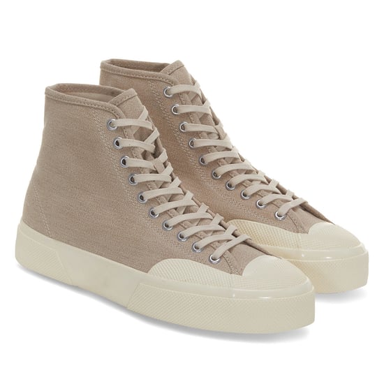 Superga - Herren/Damen Unisex High Tops "2433 Csv Salt Pepper" (Hellgelb/Naturweiß) - Image 3