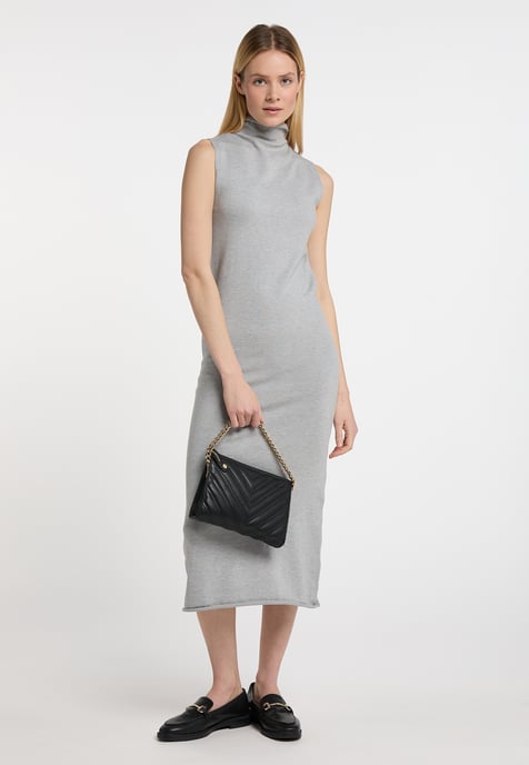 Dreimaster Strickkleid Damen Grau Melange - Image 4