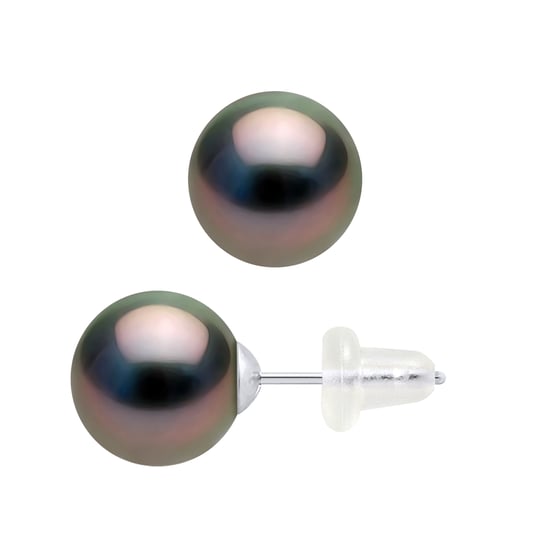 DIADEMA - Earrings - White Gold and Real Tahitian Pearls