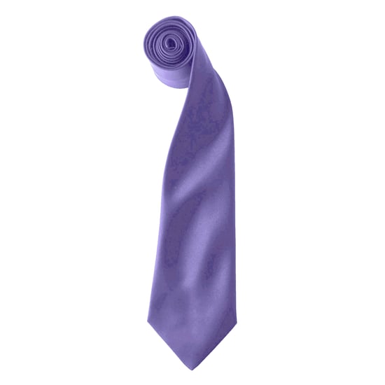 Premier Colours Herren Satin Clip Krawatte (2er Pack) (Lila) - Image 1