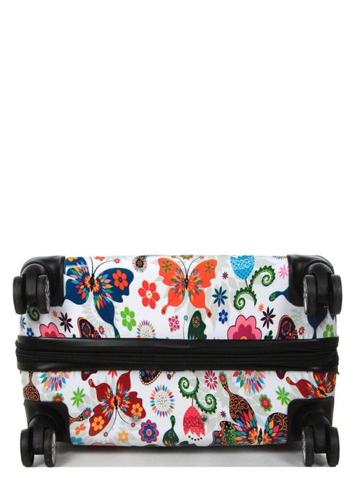 Hard Shell 4 Wheel Butterfly Print  Luggage Bag Suitcase Set fo 3