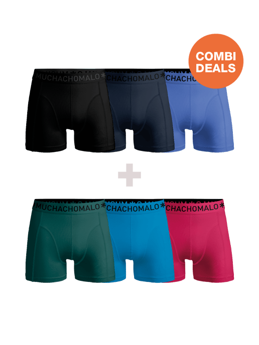 Muchachomalo - 3-pack + 3-pack Boxershorts Men - Combi deal