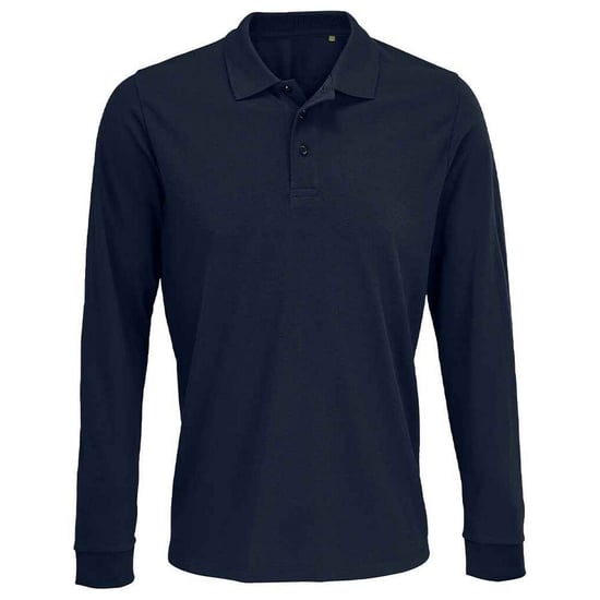 SOLS Unisex Adult Prime Pique Langarm-Poloshirt (French Navy) - Image 1