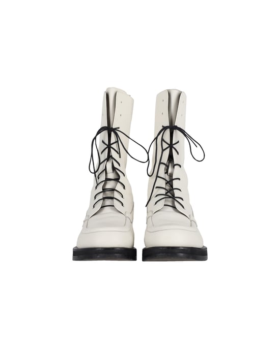 The Row Patty Schnürstiefel aus weißem Leder - Image 2