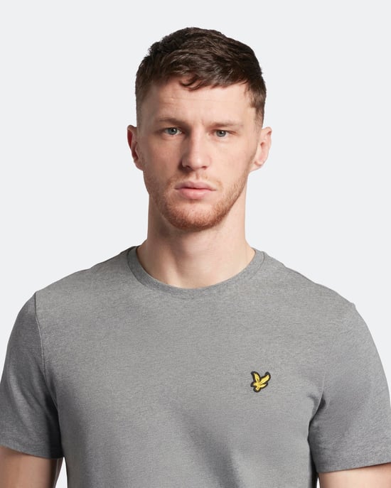 Lyle & Scott Einfarbiges T-Shirt in Grau - Image 4