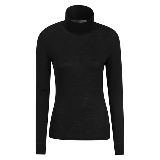 Mountain Warehouse Damen/Damen Merinowolle Rollkragen-Basisschicht Top (Schwarz) - Image 1