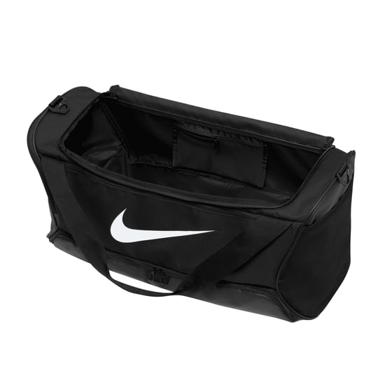 Nike Brasilia Swoosh Training 60L Duffle Bag (Schwarz/Weiß) - Image 3