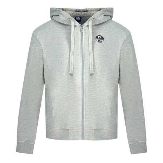 North Sails Logo Grauer Zip-Hoodie - Image 1