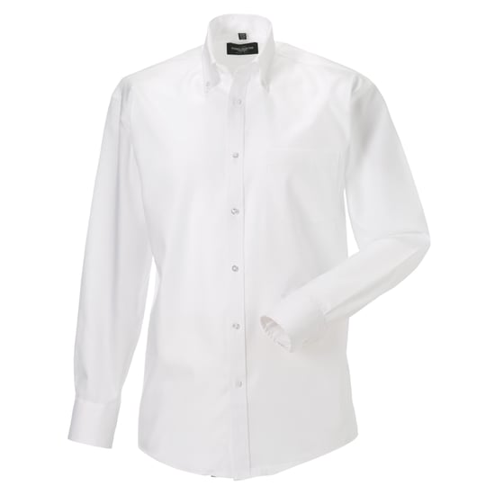 Russell Collection Herren Langarm Ultimate Non-Iron Hemd (Weiß) - Image 3