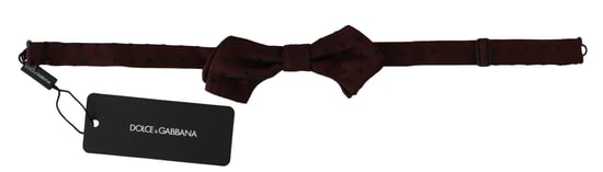 Dolce & Gabbana Men's Purple Dotted Silk Adjustable Neck Papillon Bow tie - Image 1