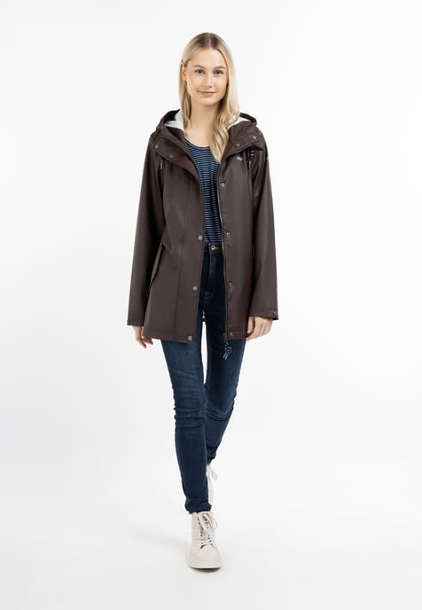 Schmuddelwedda Regenjacke Damen Dunkelbraun-271 - Image 3