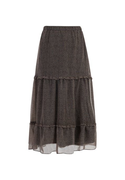 Dreimaster Maxirock Damen Schwarz Wollweiss - Image 1