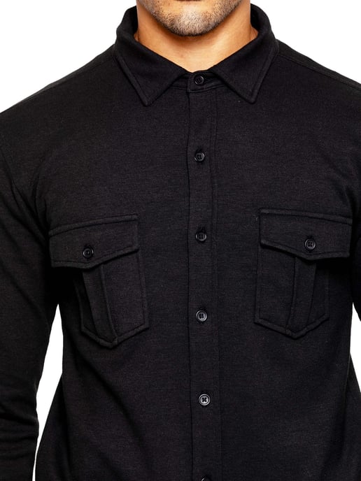 Enzo | Herren Overshirt Trainingsanzug Set - Schwarz - Image 4