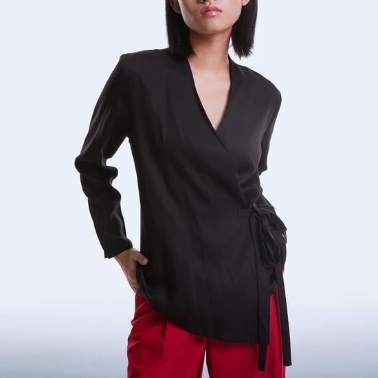 Satin-Wickelbluse - Image 3