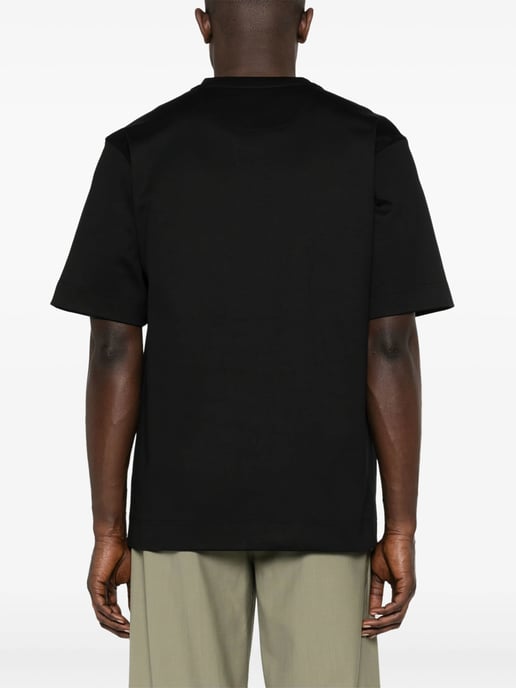 Fendi Made in Fendi T-Shirt mit gesticktem Logo in Schwarz - Image 4