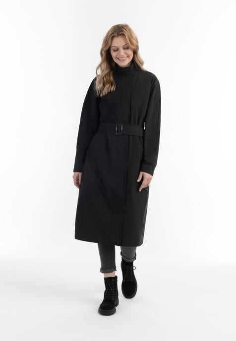 Dreimaster leichter baumwollmantel Damen schwarz - Image 3