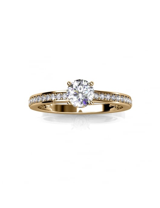 Kopie des Rings Elise - Roségold und Kristall - Image 4