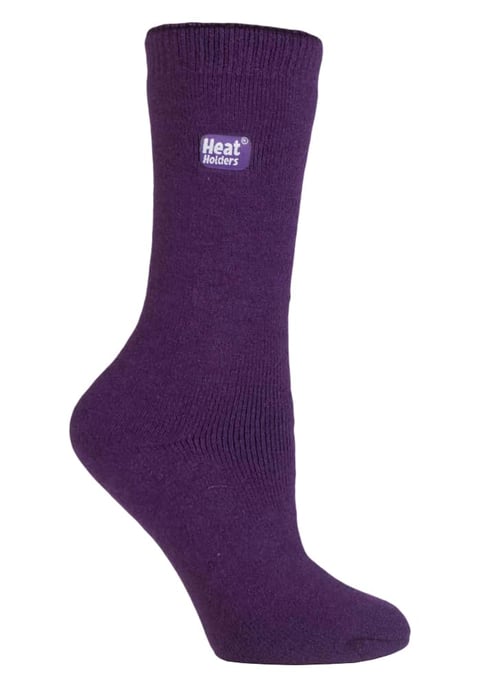 Heat Holders Lite - Dünne Winter-Thermosocken für Damen in einfarbigen Farben - lila - Image 1
