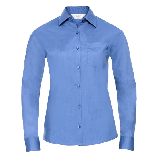Russell Collection - "Classic" Hemd Pflegeleicht für Damen Langärmlig (Business-Blau) - Image 1
