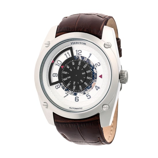 Heritor Automatik Daniels Semi-Skelett Lederarmbanduhr - Image 1