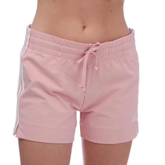 Women's adidas Essentials Slim 3-Stripes Shorts in Pink