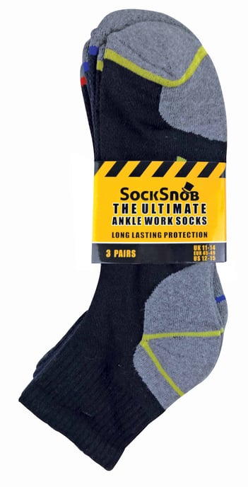Herren gepolstert Baumwolle Low Cut Knöchel Arbeit Socken für Stahl Toe Stiefel - Image 2