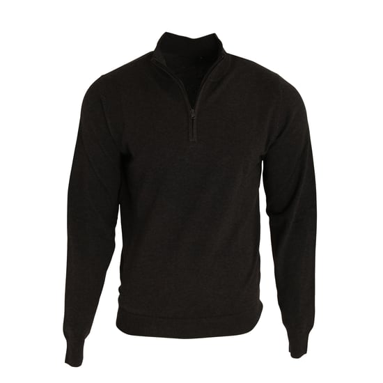 Premier Herren 1/4 Zip Strick Sweater (Schwarz) - Image 1