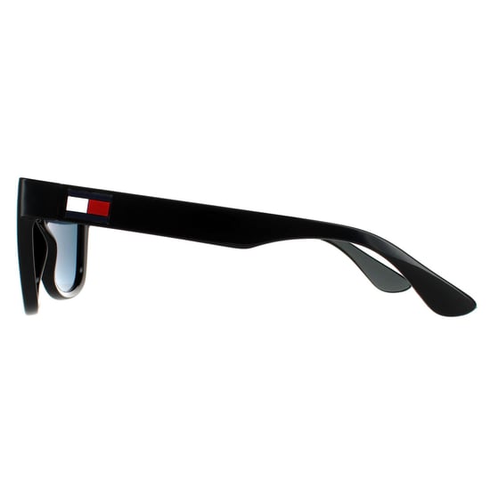 Tommy Hilfiger Square Mens Black Red Mirror Sonnenbrille - Image 3