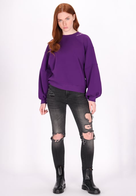 Dreimaster Sweatshirt Damen Dunkellila - Image 2