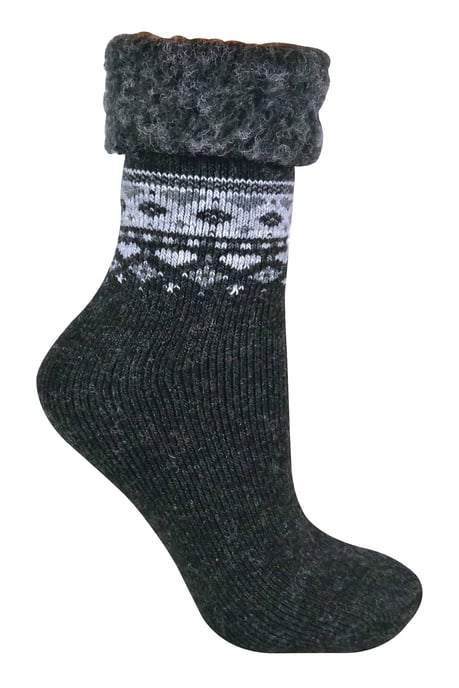 Sock Snob Damen Turn Over Top Warme Thermo-Winter-Nordic-Bettsocken - Image 1